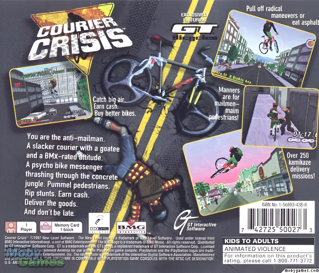 Courier Crisis Playstation - Video Game - Used - CaveGamers - Image 2