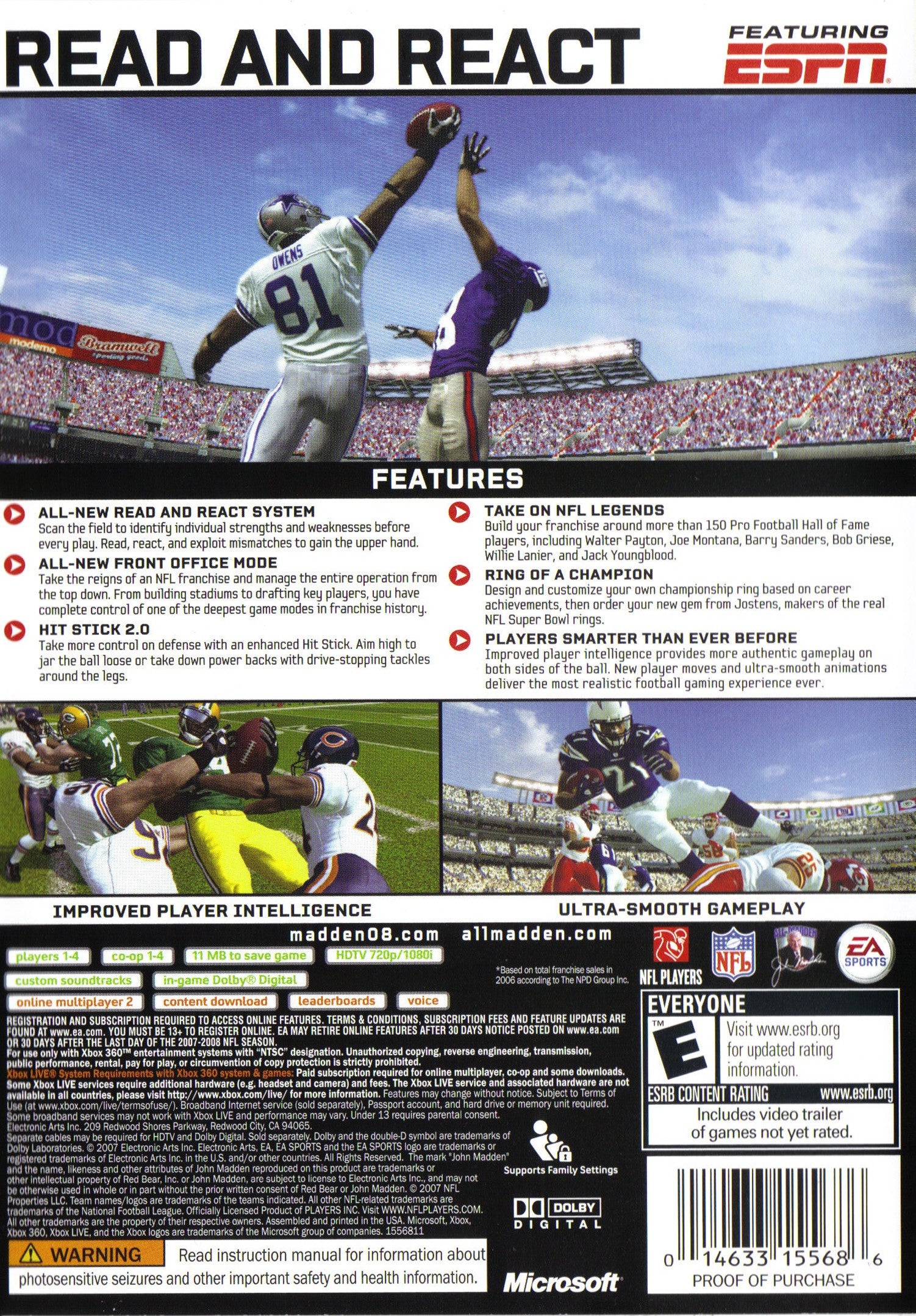 Madden NFL 08 Xbox 360 - Video Game - Used - CaveGamers - Image 2