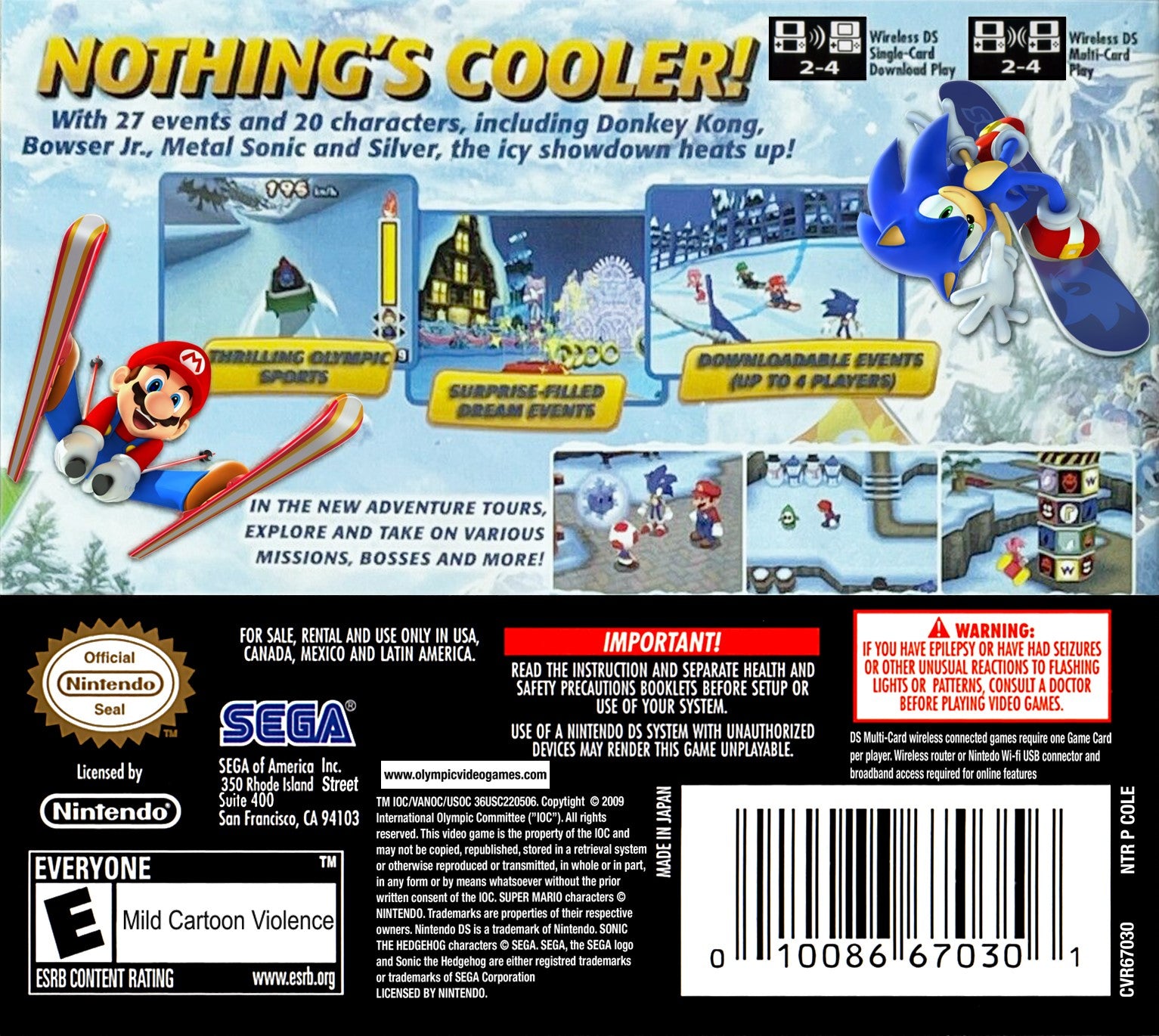 Mario and Sonic at the Olympic Winter Games DS - Video Game - Used - CaveGamers - Image 2