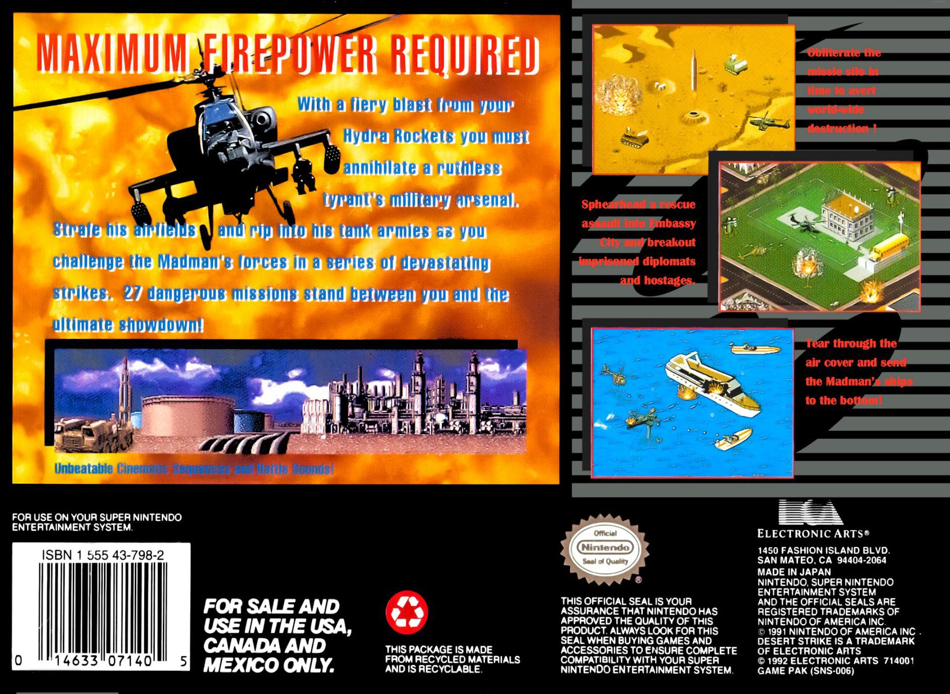 Desert Strike Return to the Gulf SNES - Video Game - Used - CaveGamers - Image 2
