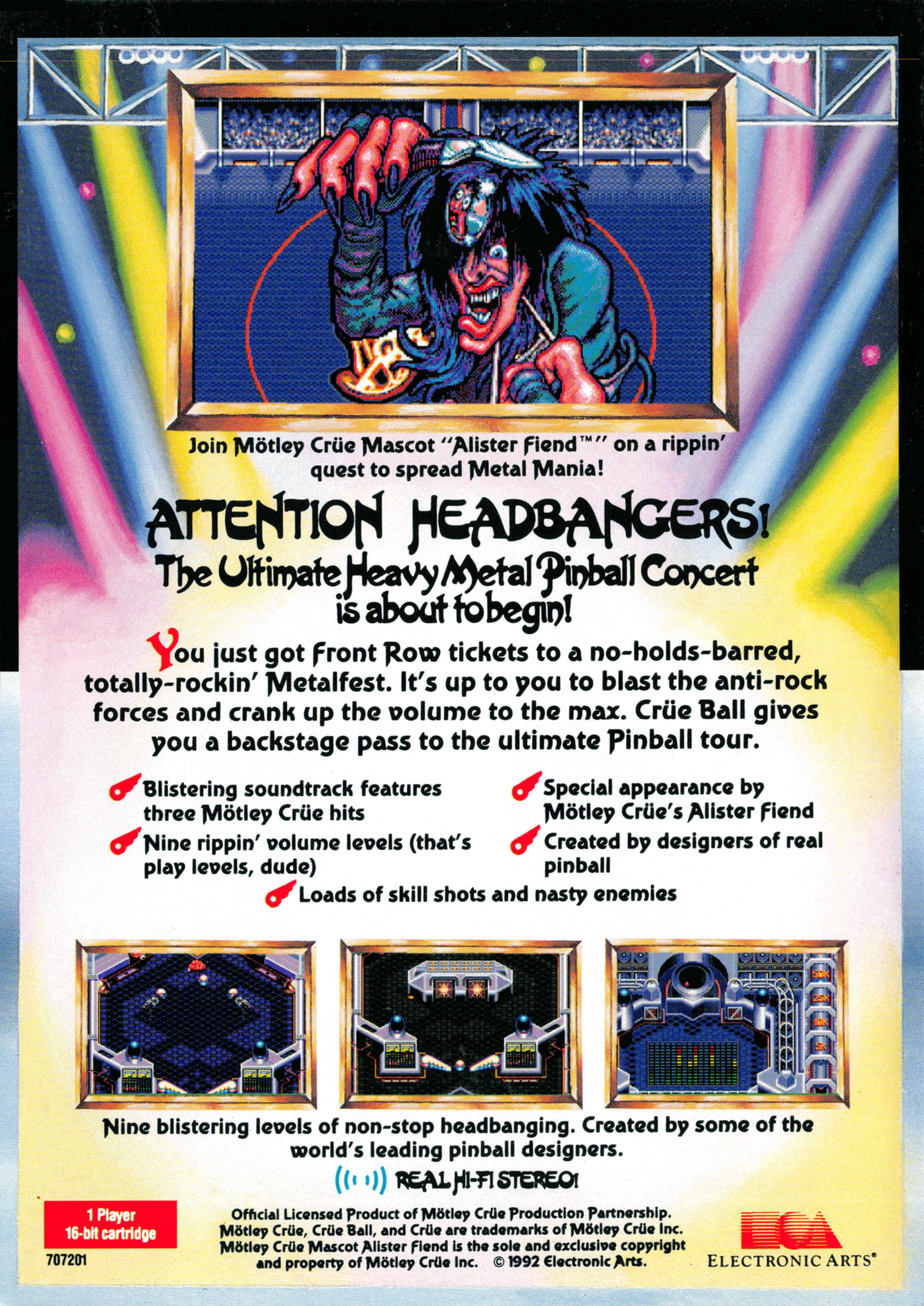 Crue Ball Genesis - Video Game - Used - CaveGamers - Image 2