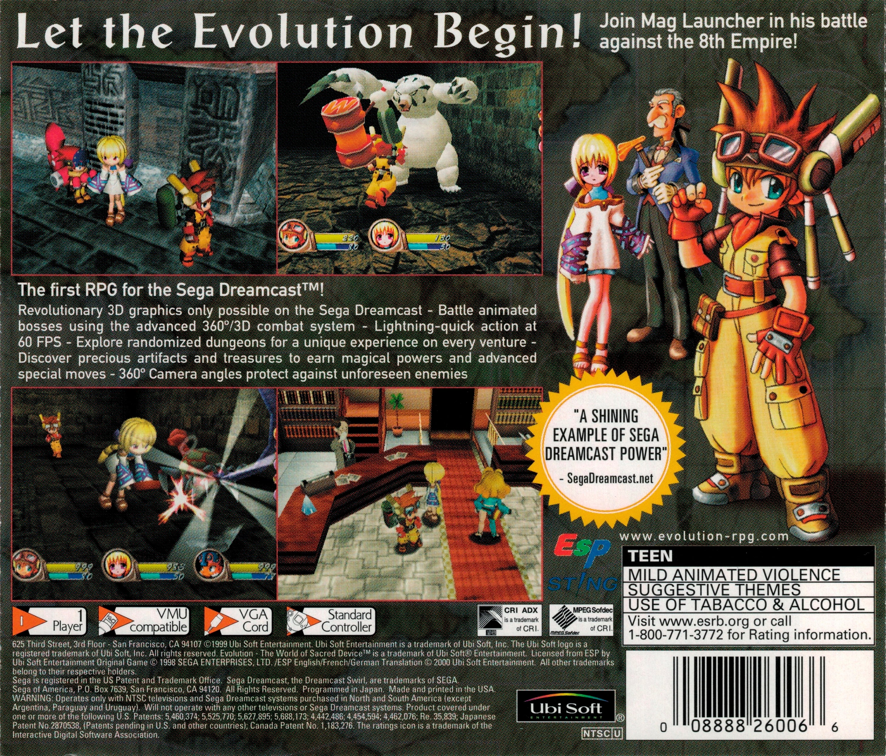 Evolution the World of Sacred Device DreamCast - Video Game - Used - CaveGamers - Image 2