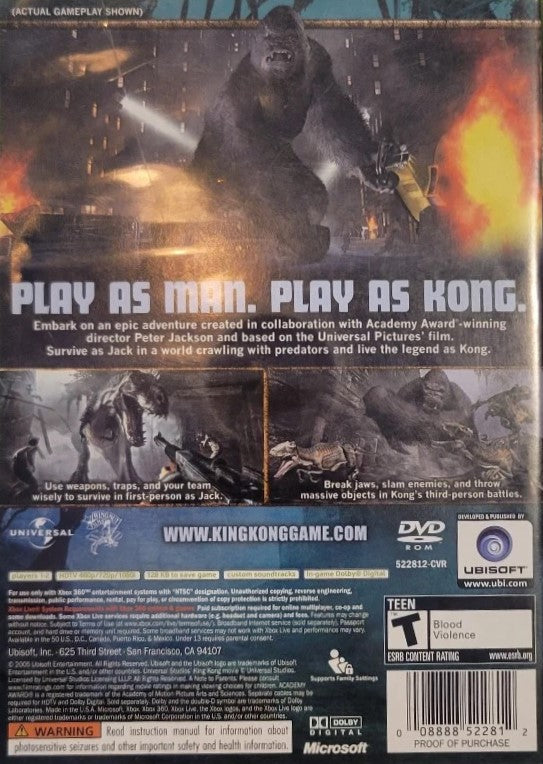 Peter Jackson's King Kong Xbox 360 - Video Game - Used - CaveGamers - Image 2
