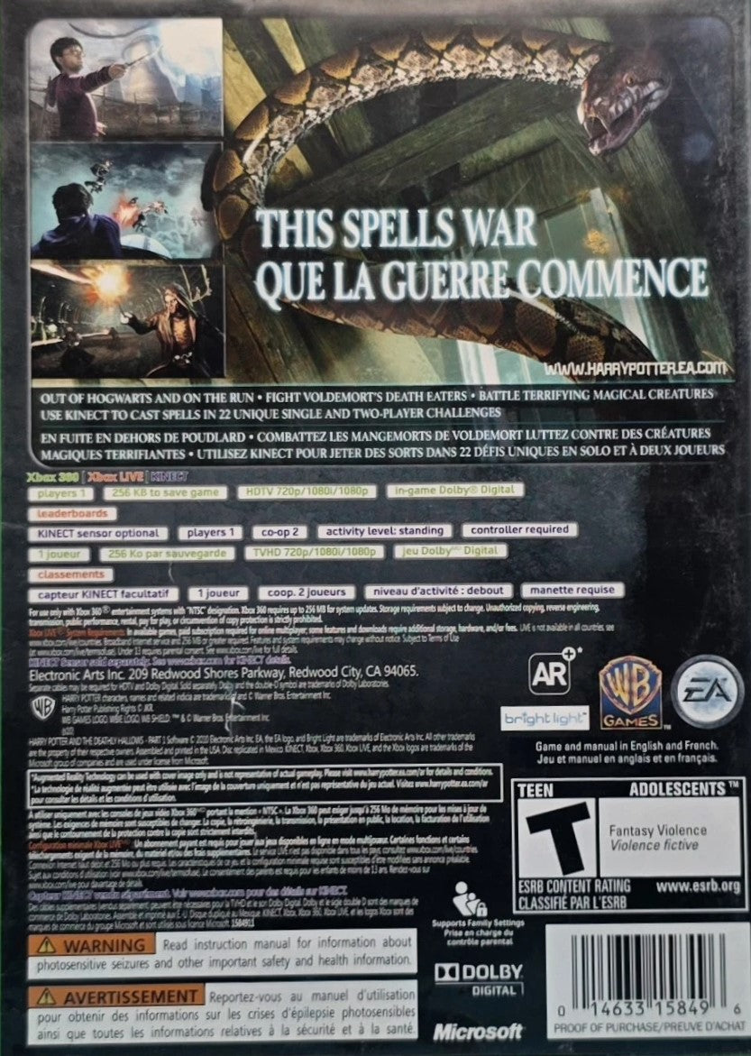 Harry Potter and the Deathly Hallows Part 1 Xbox 360 - Video Game - Used - CaveGamers - Image 2