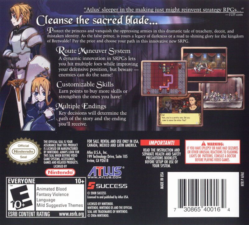 Rondo of Swords - Video Game - Used - CaveGamers - Image 2