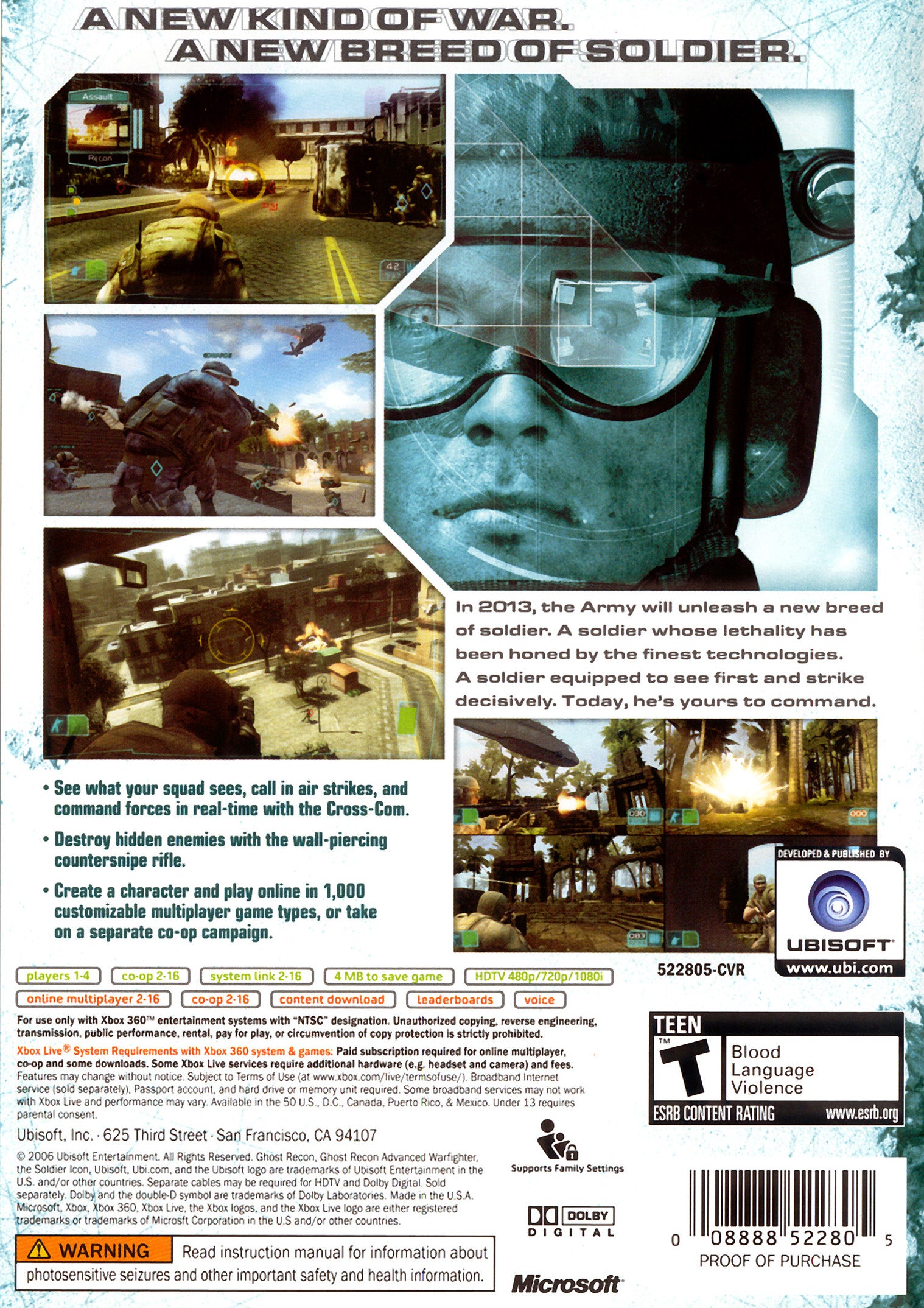 Ghost Recon Advanced Warfighter Xbox 360 - Video Game - Used - CaveGamers - Image 2