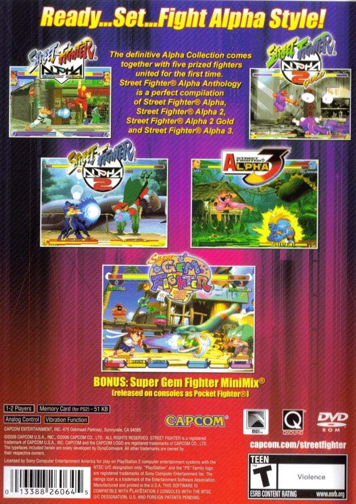Street Fighter Alpha Anthology PS2 - Video Game - Used - CaveGamers - Image 2
