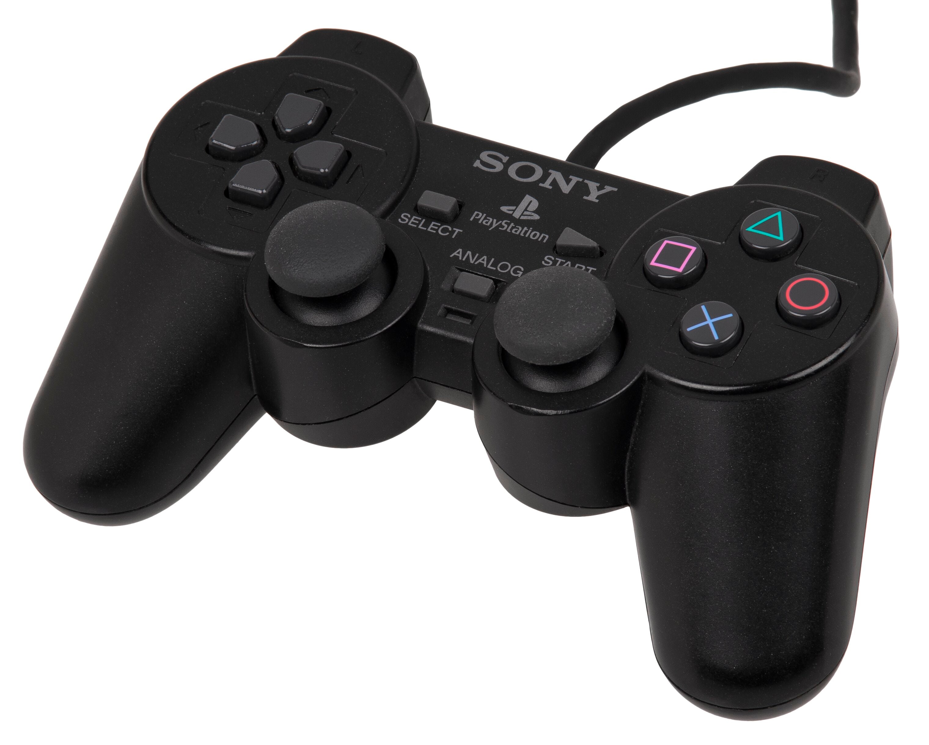 Playstation 2 Dualshock 2 Controller - Black PS2 - Video Game Accessory - Used - CaveGamers