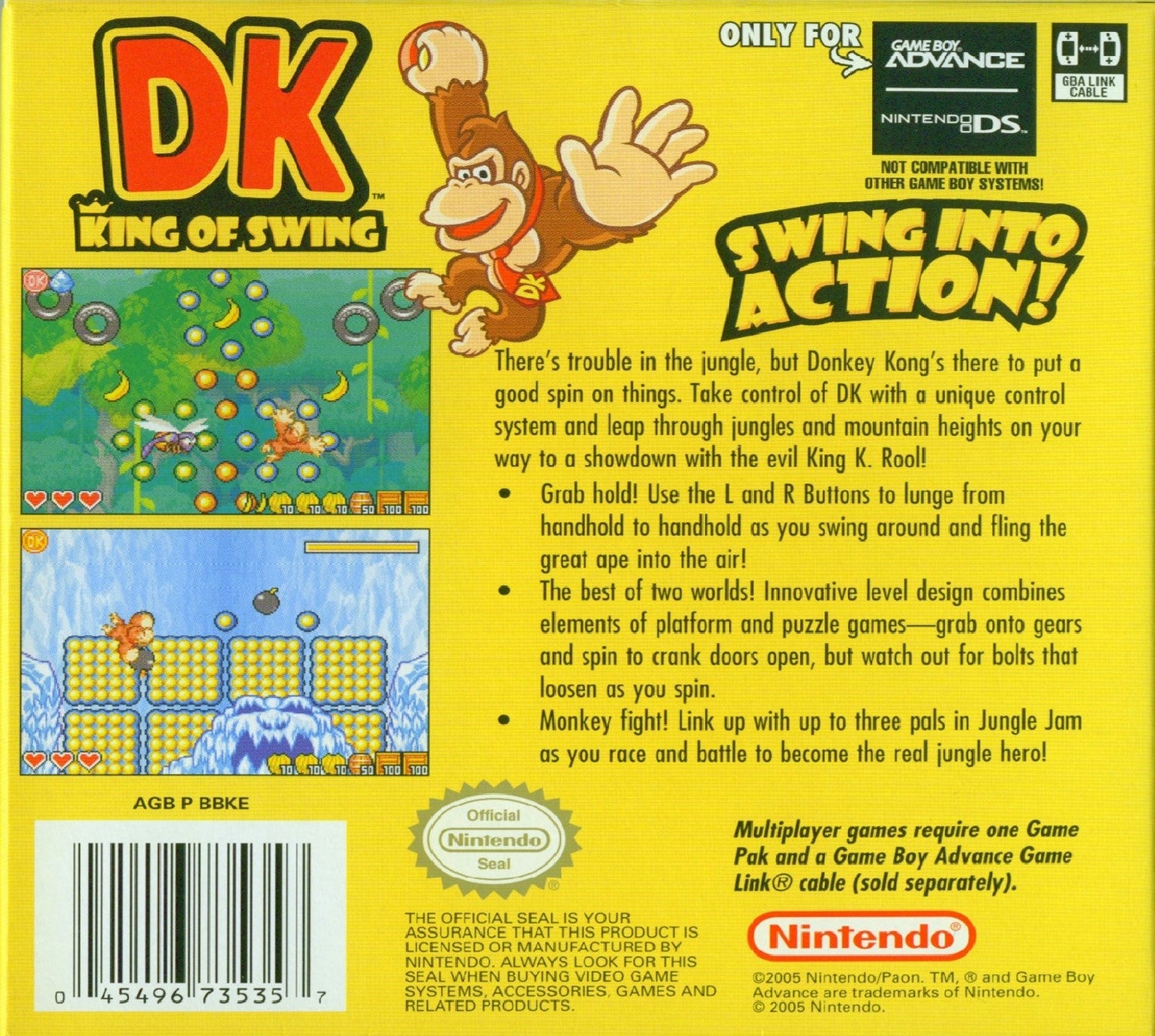 DK: King of Swing Game Boy Advance - Video Game - Used - CaveGamers - Image 2