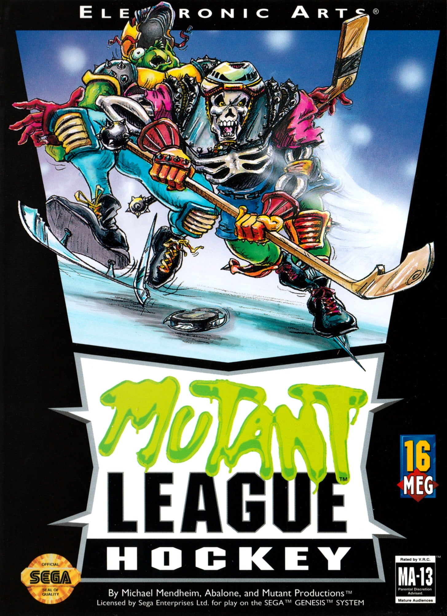 Mutant League Hockey Genesis - Video Game - Used - CaveGamers