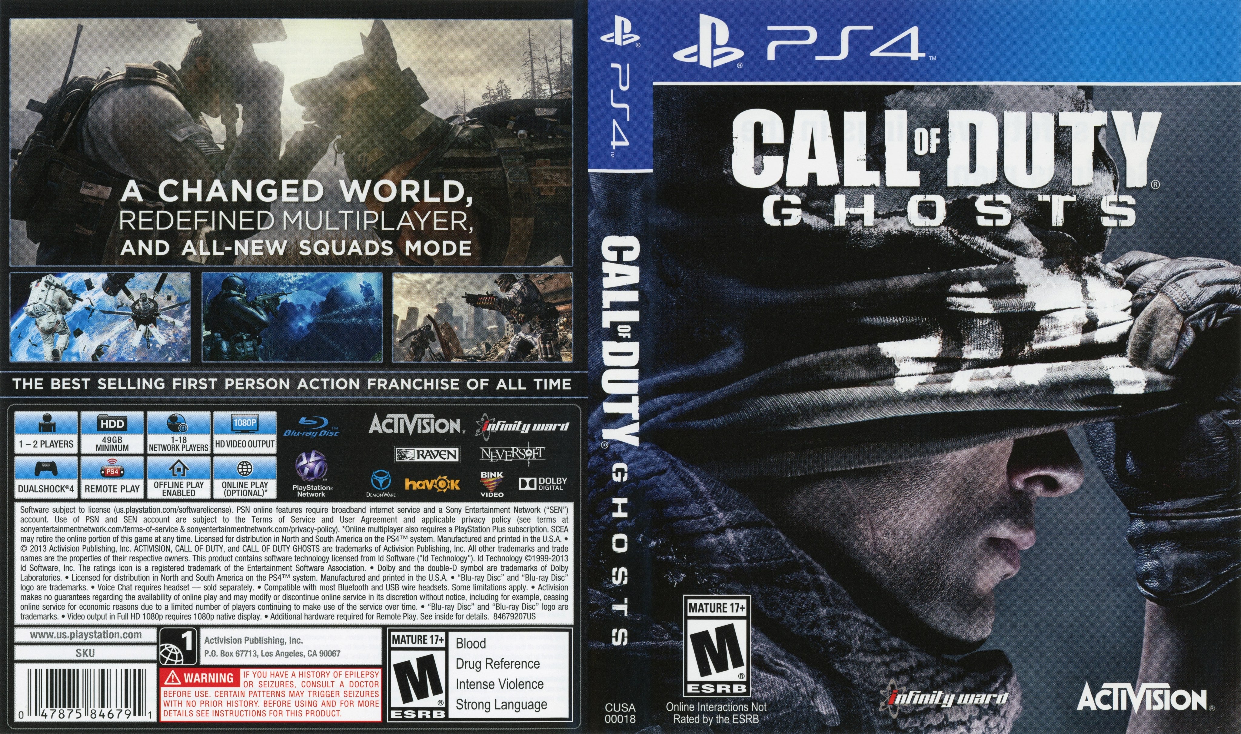 Call of Duty: Ghosts PS4 - Video Game - Used - CaveGamers - Image 4