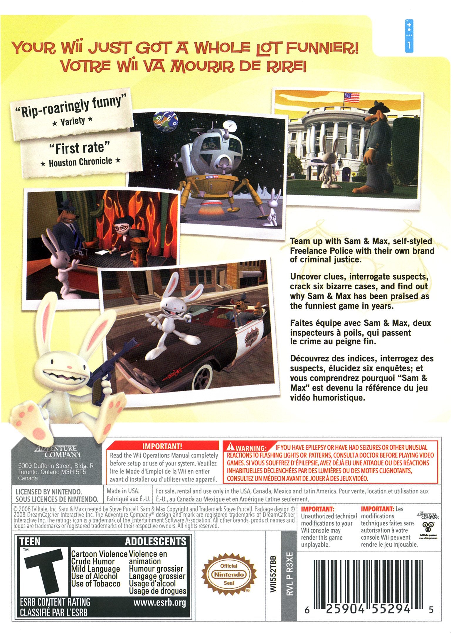 Sam & Max Season One Wii - Video Game - Used - CaveGamers - Image 2