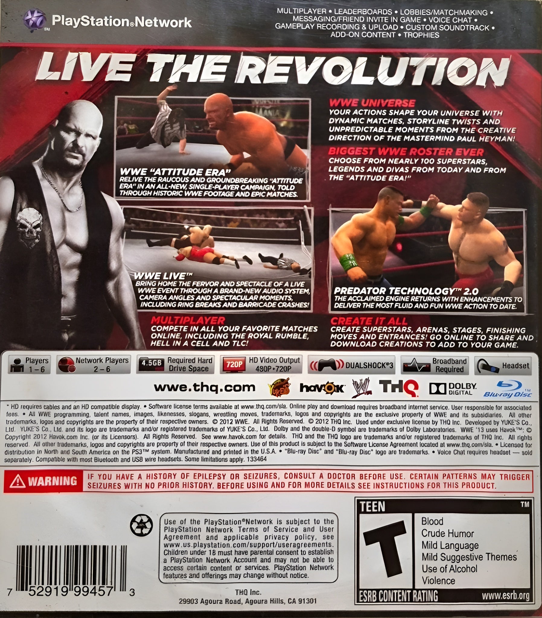 WWE '13 PS3 - Video Game - Used - CaveGamers - Image 2