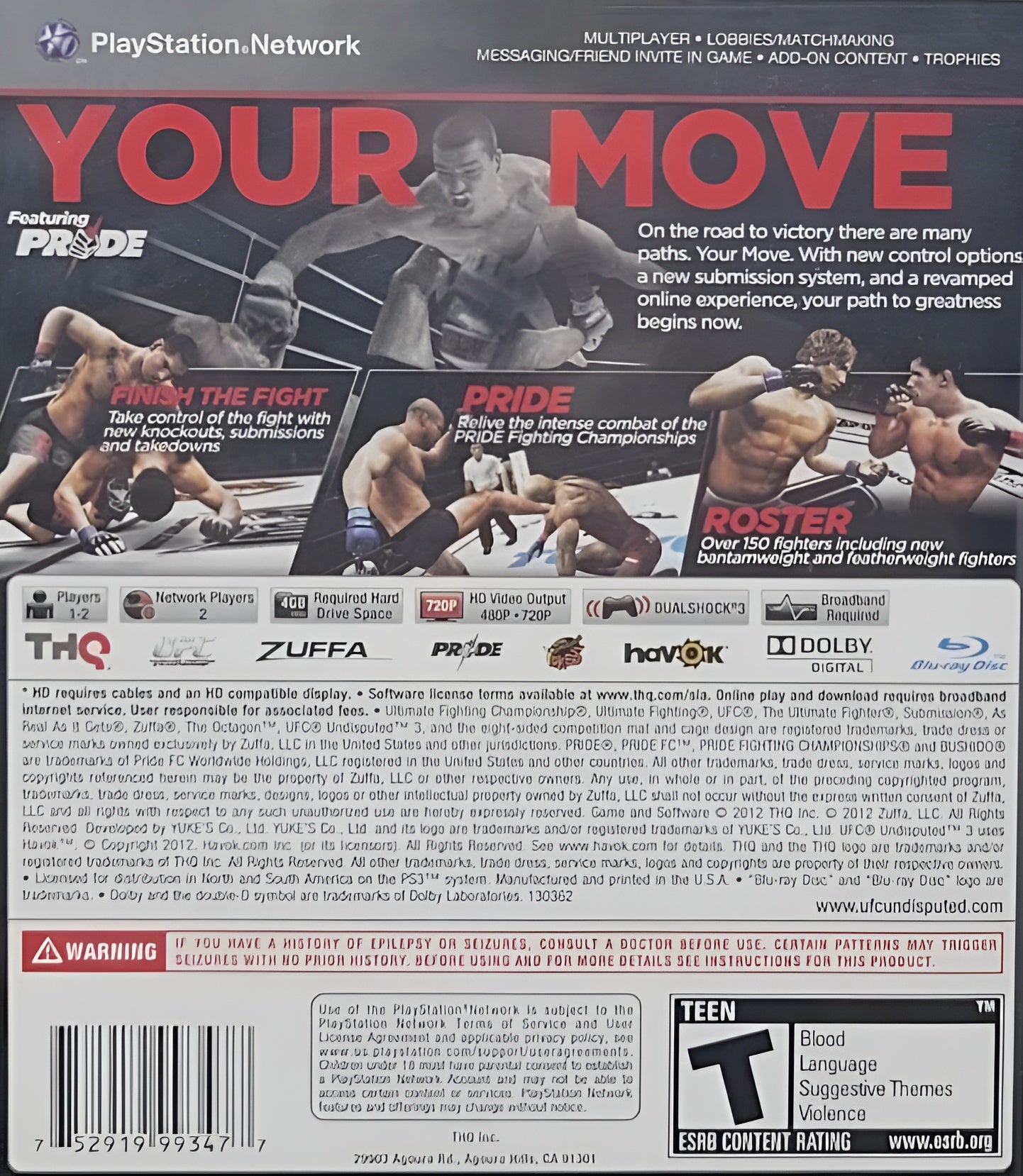 UFC Undisputed 3 PS3 - Video Game - Used - CaveGamers - Image 2