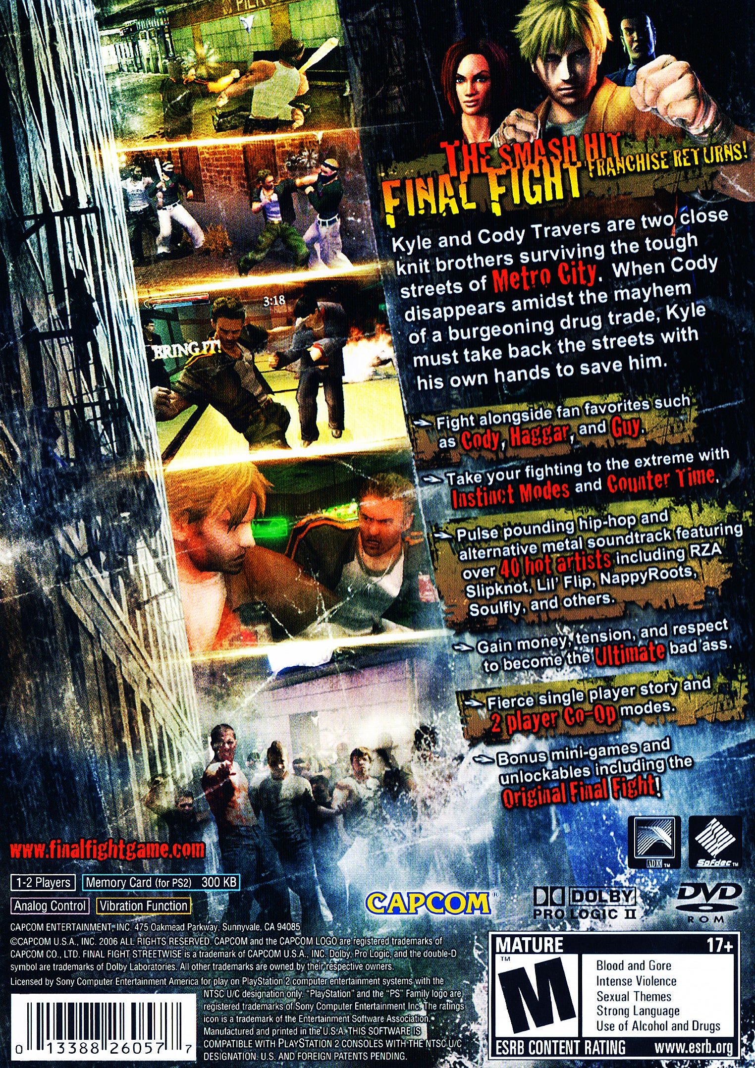 Final Fight Streetwise PS2 - Video Game - Used - CaveGamers - Image 2
