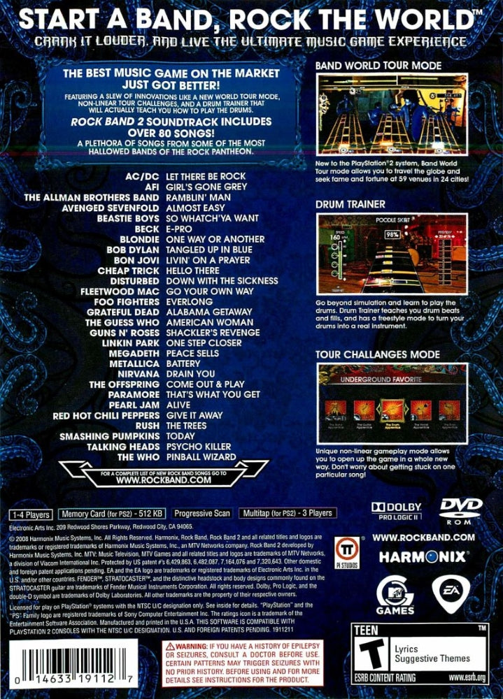 Rock Band 2 PS2 - Video Game - Used - CaveGamers - Image 2