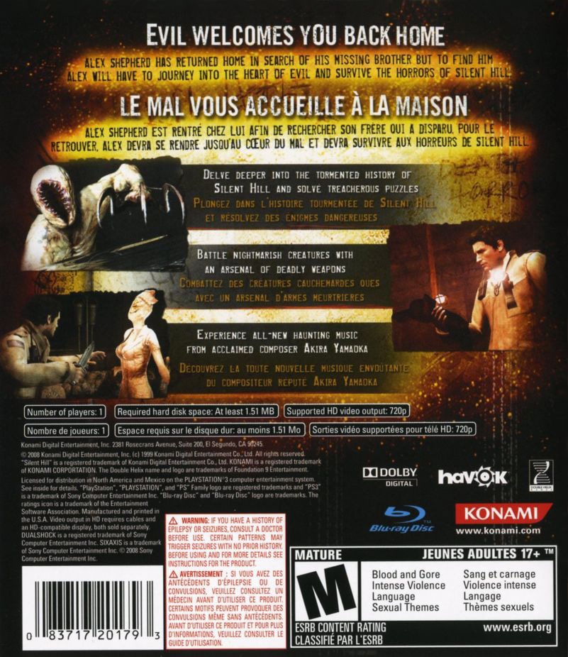 Silent Hill Homecoming PS3 - Video Game - Used - CaveGamers - Image 2