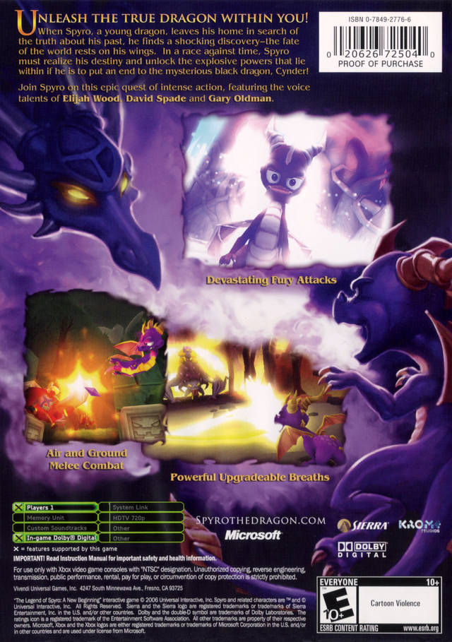 Legend of Spyro A New Beginning Xbox - Video Game - Used - CaveGamers - Image 2