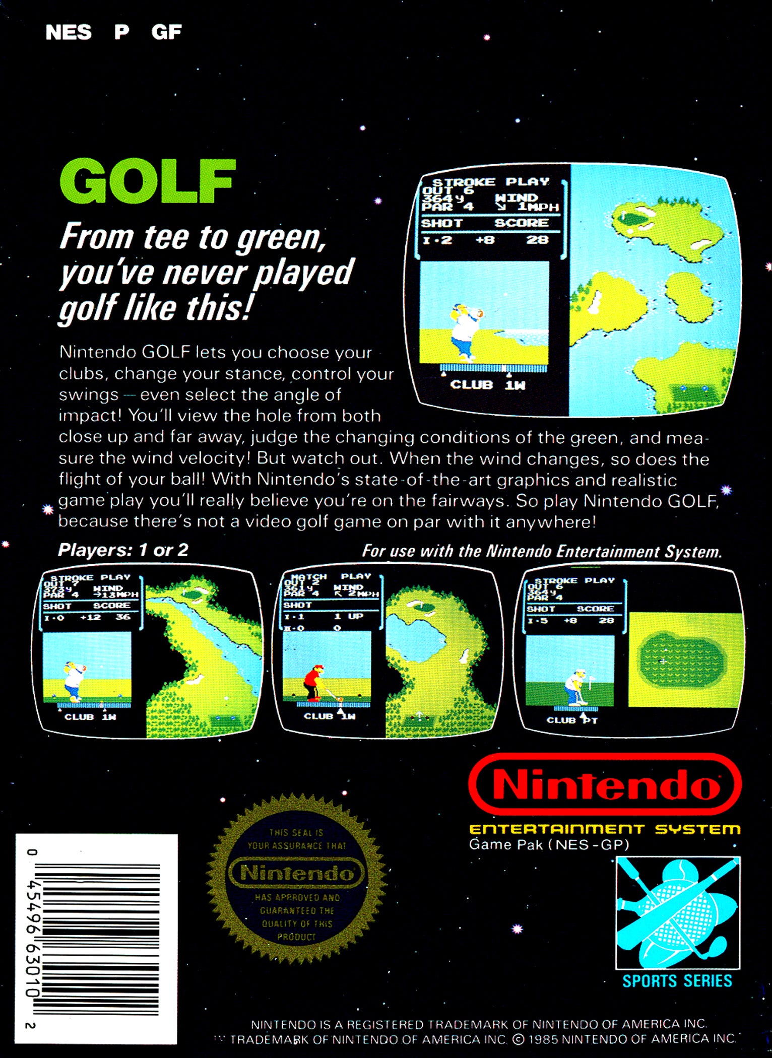 Golf NES - Video Game - Used - CaveGamers - Image 2