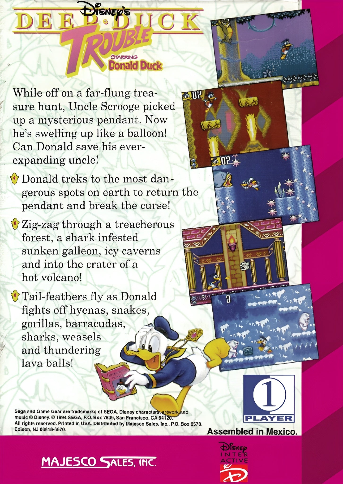 Deep Duck Trouble GameGear - Video Game - Used - CaveGamers - Image 2