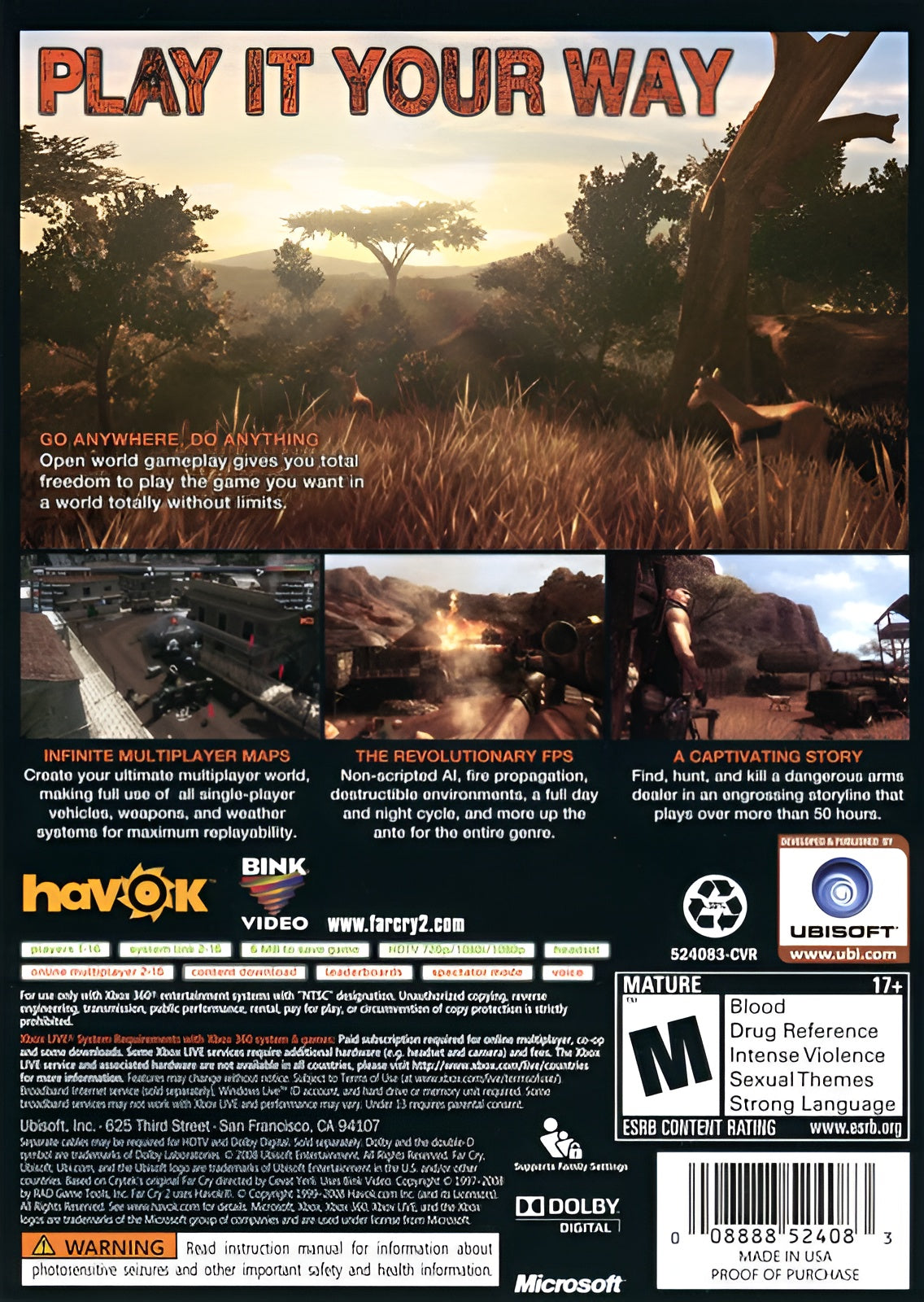 Far Cry 2 Xbox 360 - Video Game - Used - CaveGamers - Image 2