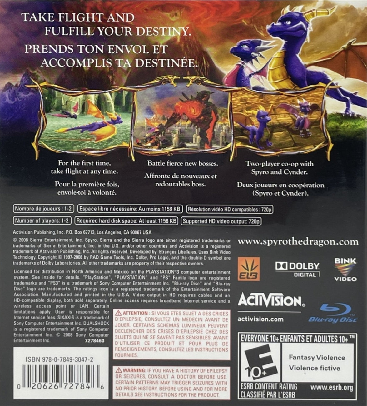 Legend of Spyro Dawn of the Dragon PS3 - Video Game - Used - CaveGamers - Image 2