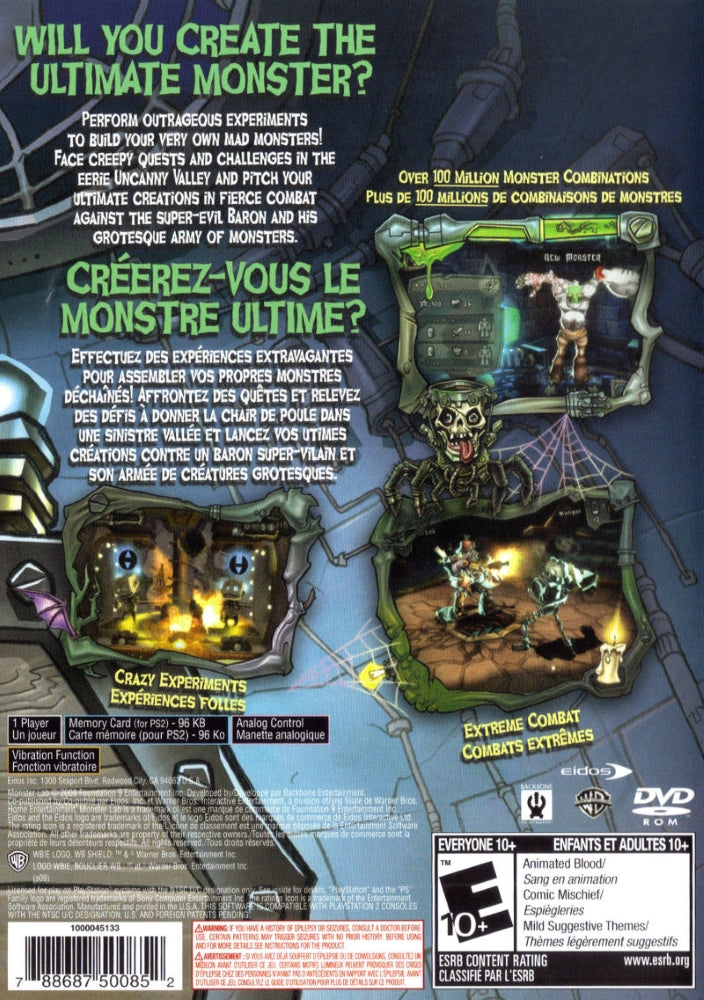 Monster Lab PS2 - Video Game - Used - CaveGamers - Image 2