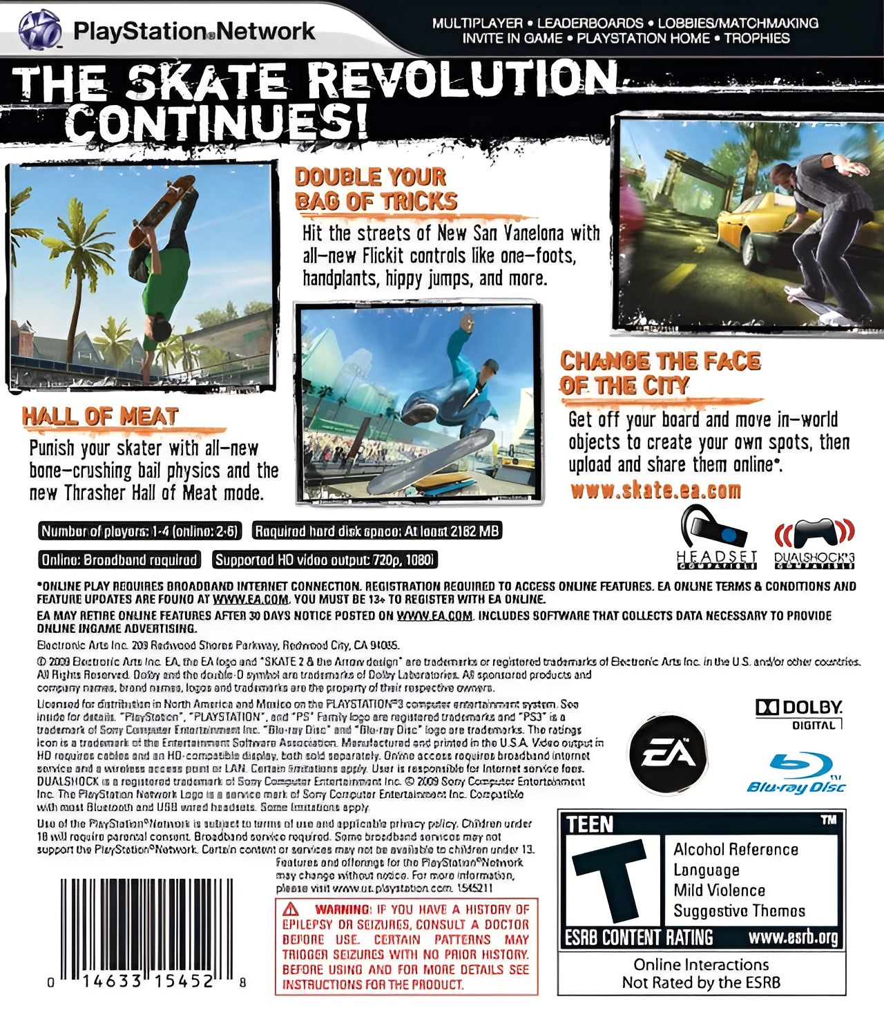 Skate 2 PS3 - Video Game - Used - CaveGamers - Image 2