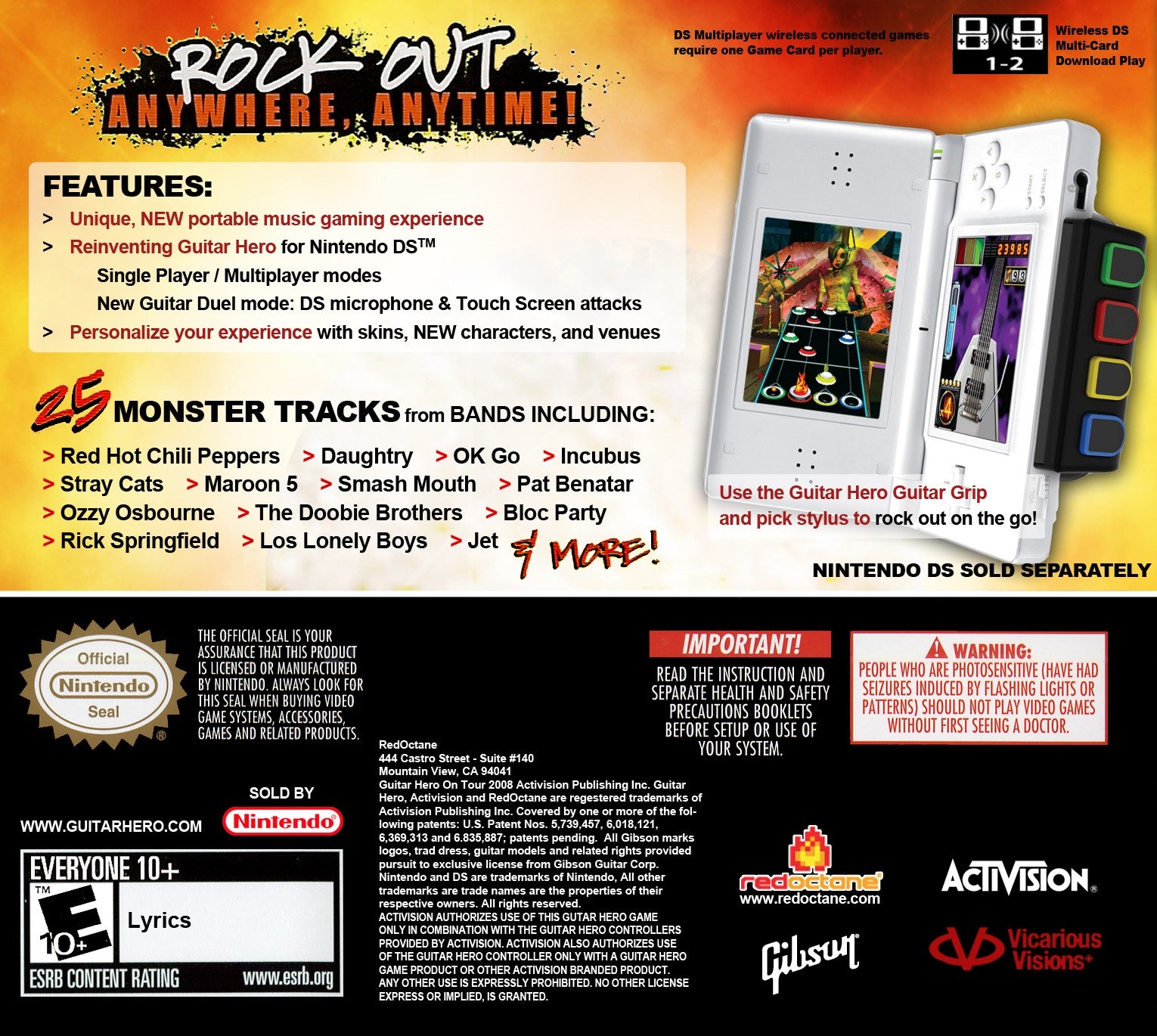 Guitar Hero: On Tour DS - Video Game - Used - CaveGamers - Image 2