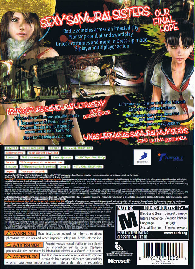 Onechanbara Bikini Samurai Squad Xbox 360 - Video Game - Used - CaveGamers - Image 2