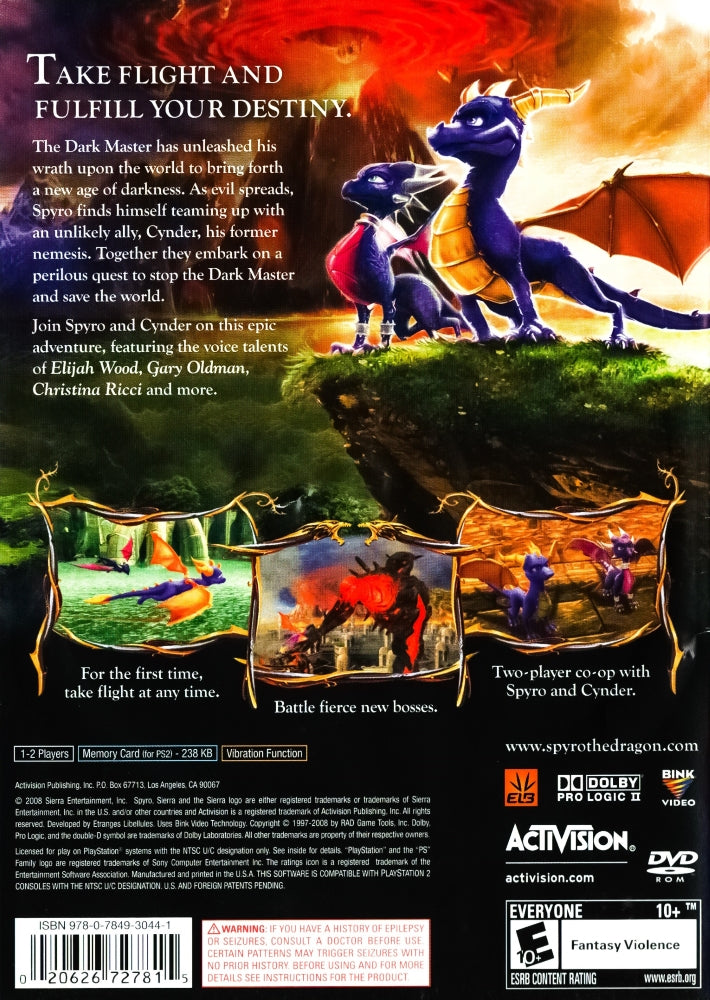 Legend of Spyro Dawn of the Dragon PS2 - Video Game - Used - CaveGamers - Image 2