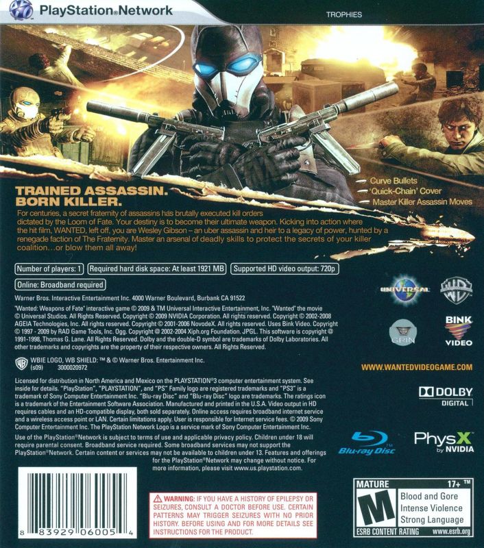 Wanted: Weapons of Fate PS3 - Video Game - Used - CaveGamers - Image 2