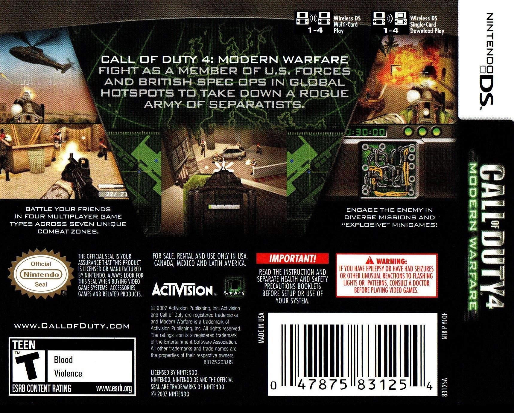 Call of Duty 4: Modern Warfare DS - Video Game - Used - CaveGamers - Image 2