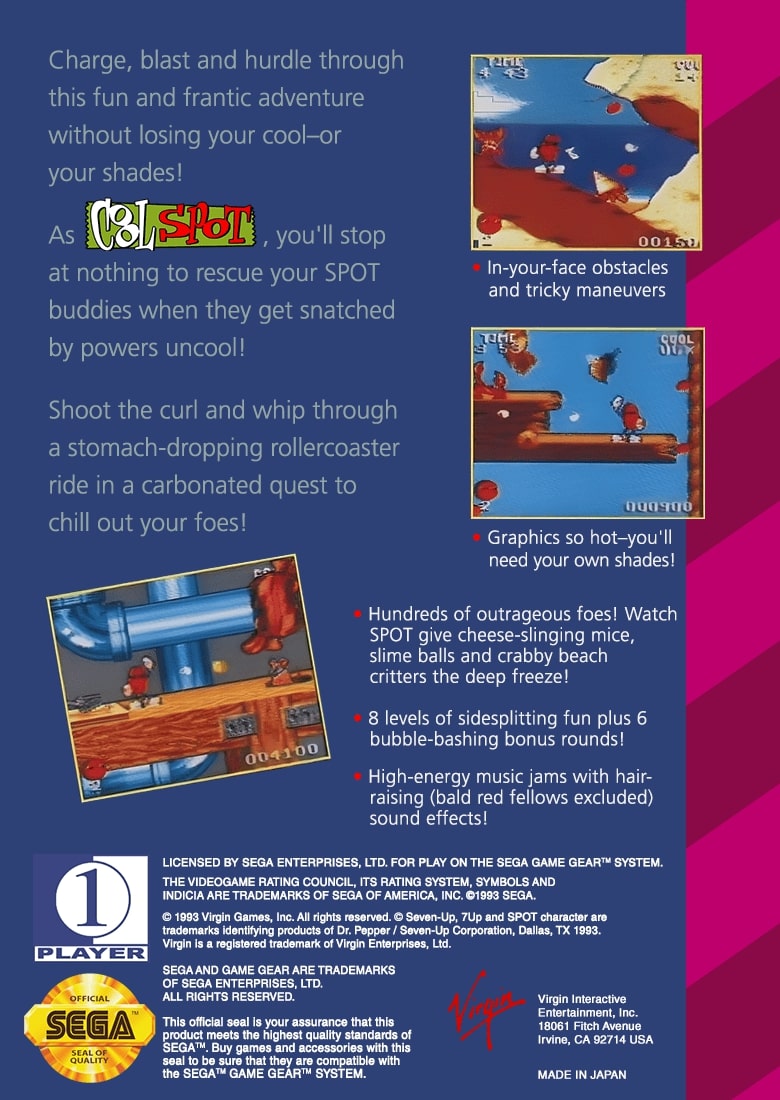 Cool Spot GameGear - Video Game - Used - CaveGamers - Image 2