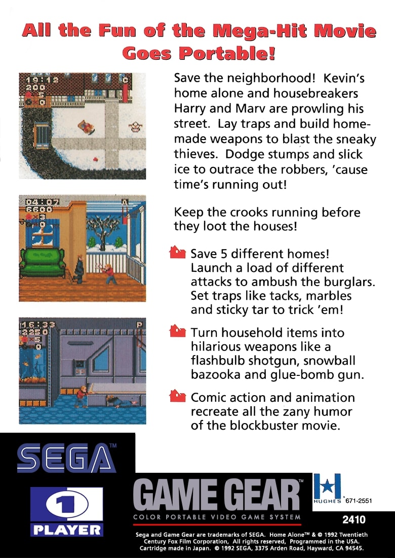 Home Alone GameGear - Video Game - Used - CaveGamers - Image 2