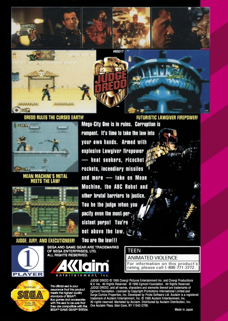 Judge Dredd GameGear - Video Game - Used - CaveGamers - Image 2