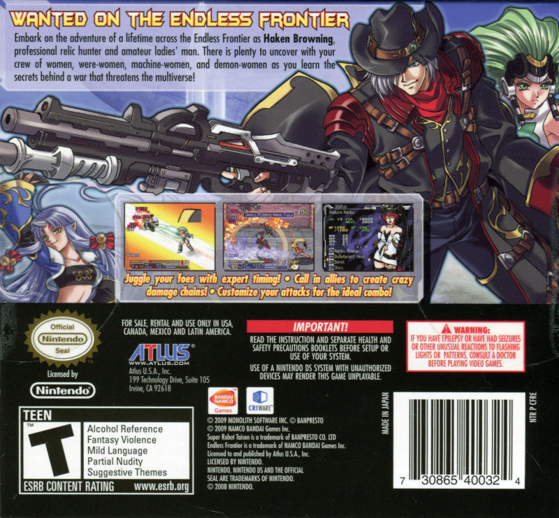 Super Robot Taisen OG Saga Endless Frontier DS - Video Game - Used - CaveGamers - Image 2