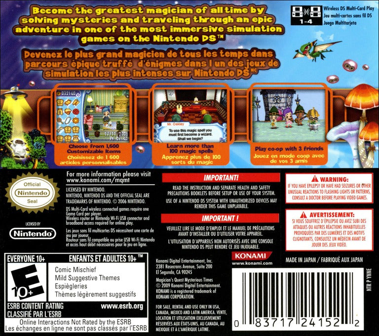 Magician's Quest: Mysterious Times DS - Video Game - Used - CaveGamers - Image 2