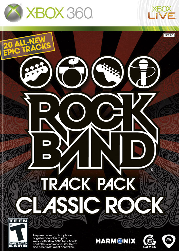 Rock Band Track Pack: Classic Rock Xbox 360 - Video Game - Used - CaveGamers