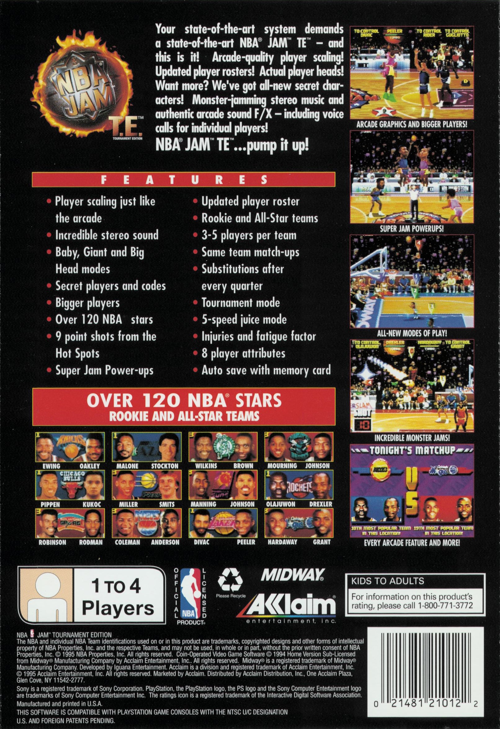 NBA Jam Tournament Edition Playstation - Video Game - Used - CaveGamers - Image 2