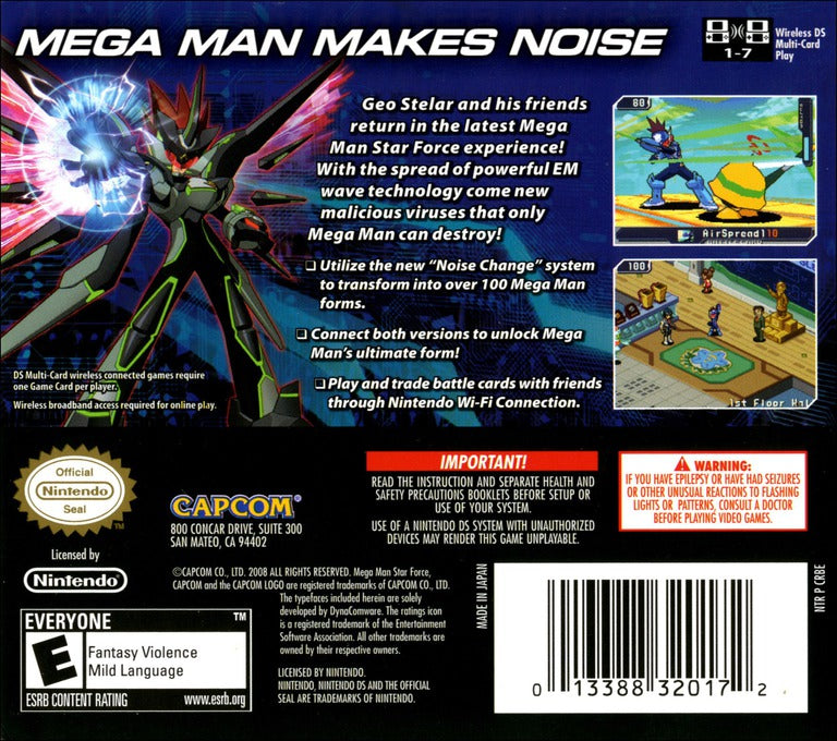 Mega Man Star Force 3 Black Ace DS - Video Game - Used - CaveGamers - Image 2