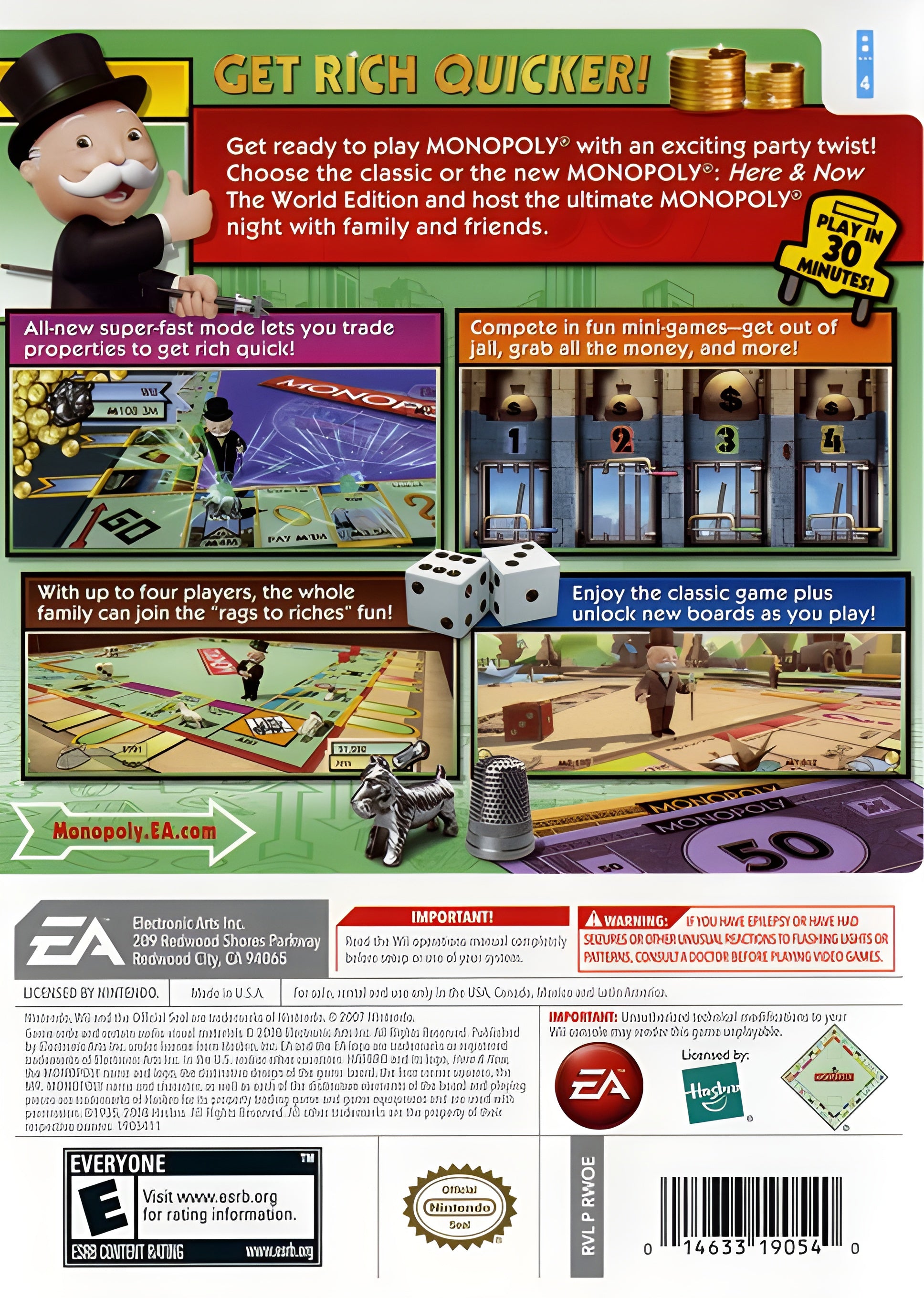 Monopoly Wii - Video Game - Used - CaveGamers - Image 2