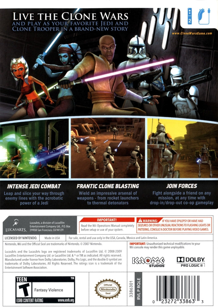 Star Wars the Clone Wars: Republic Heroes Wii - Video Game - Used - CaveGamers - Image 2