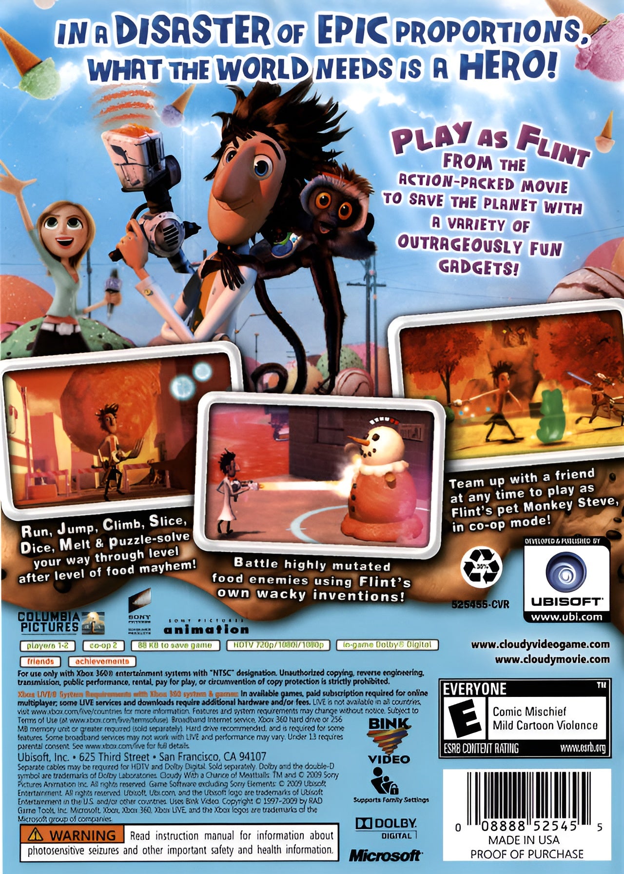 Cloudy with a Chance of Meatballs Xbox 360 - Video Game - Used - CaveGamers - Image 2