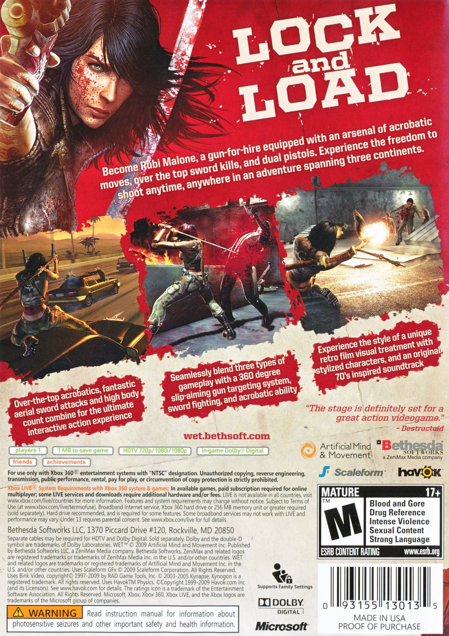 Wet Xbox 360 - Video Game - Used - CaveGamers - Image 2