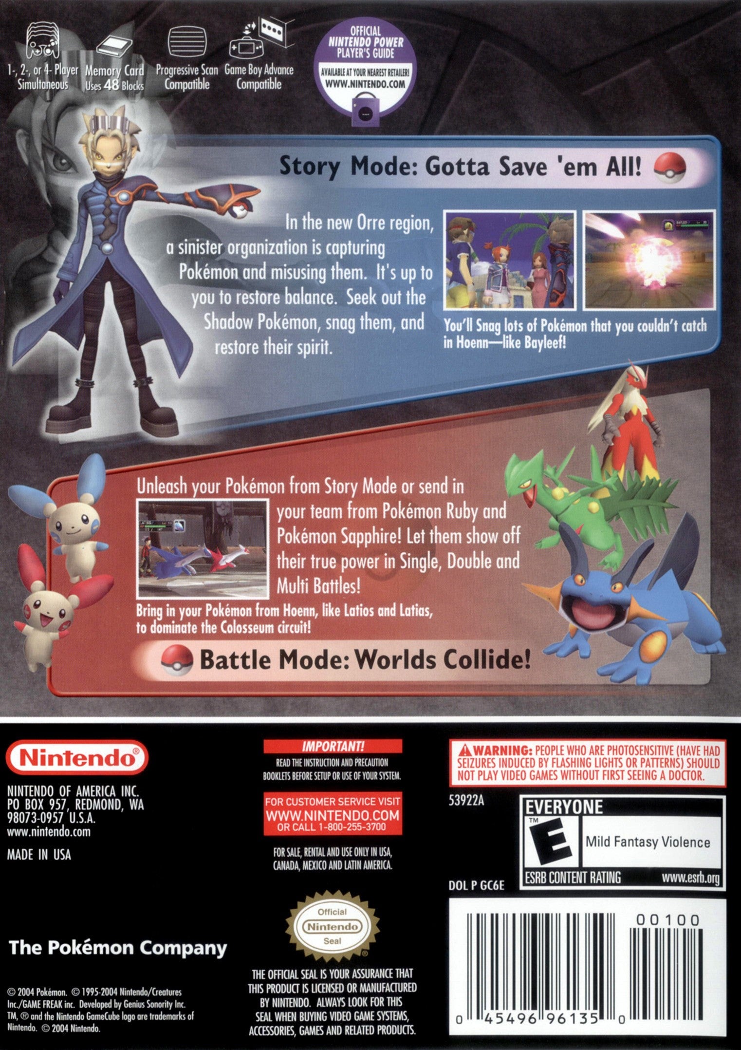 Pokemon Colosseum GameCube - Video Game - Used - CaveGamers - Image 2
