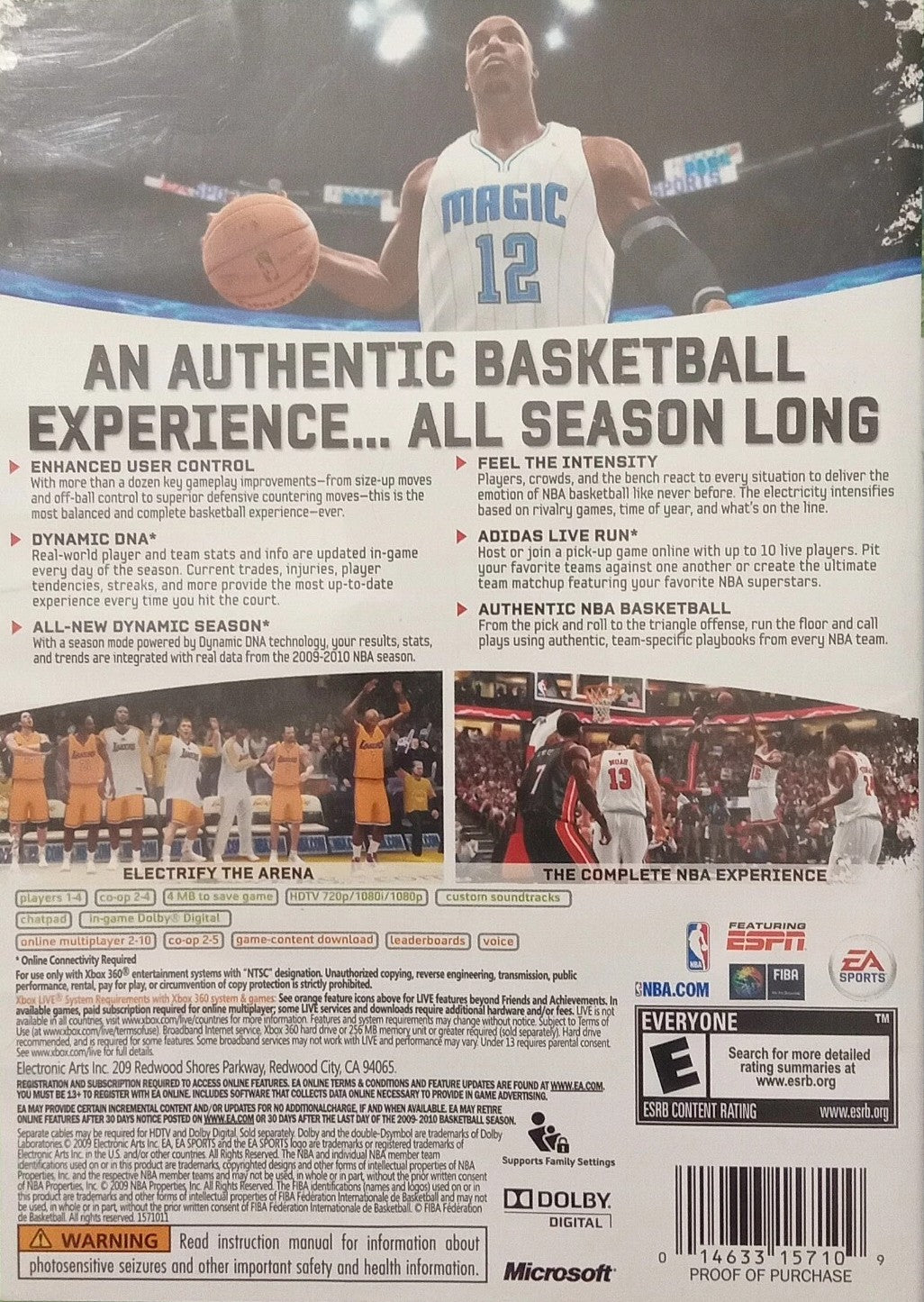 NBA Live 10 Xbox 360 - Video Game - Used - CaveGamers - Image 2