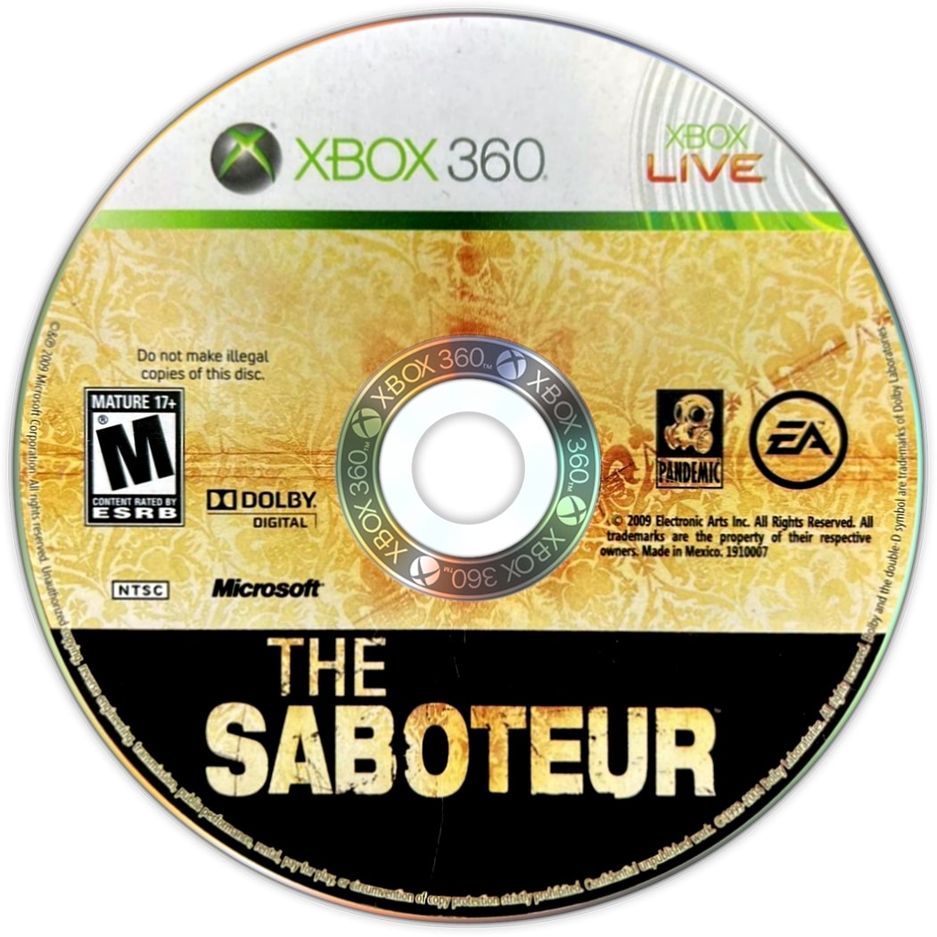 The Saboteur Xbox 360 - Video Game - Used - CaveGamers - Image 3