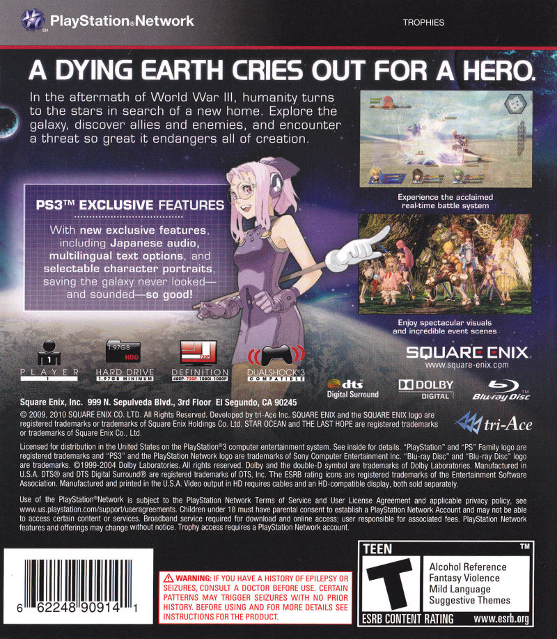 Star Ocean: The Last Hope International PS3 - Video Game - Used - CaveGamers - Image 2
