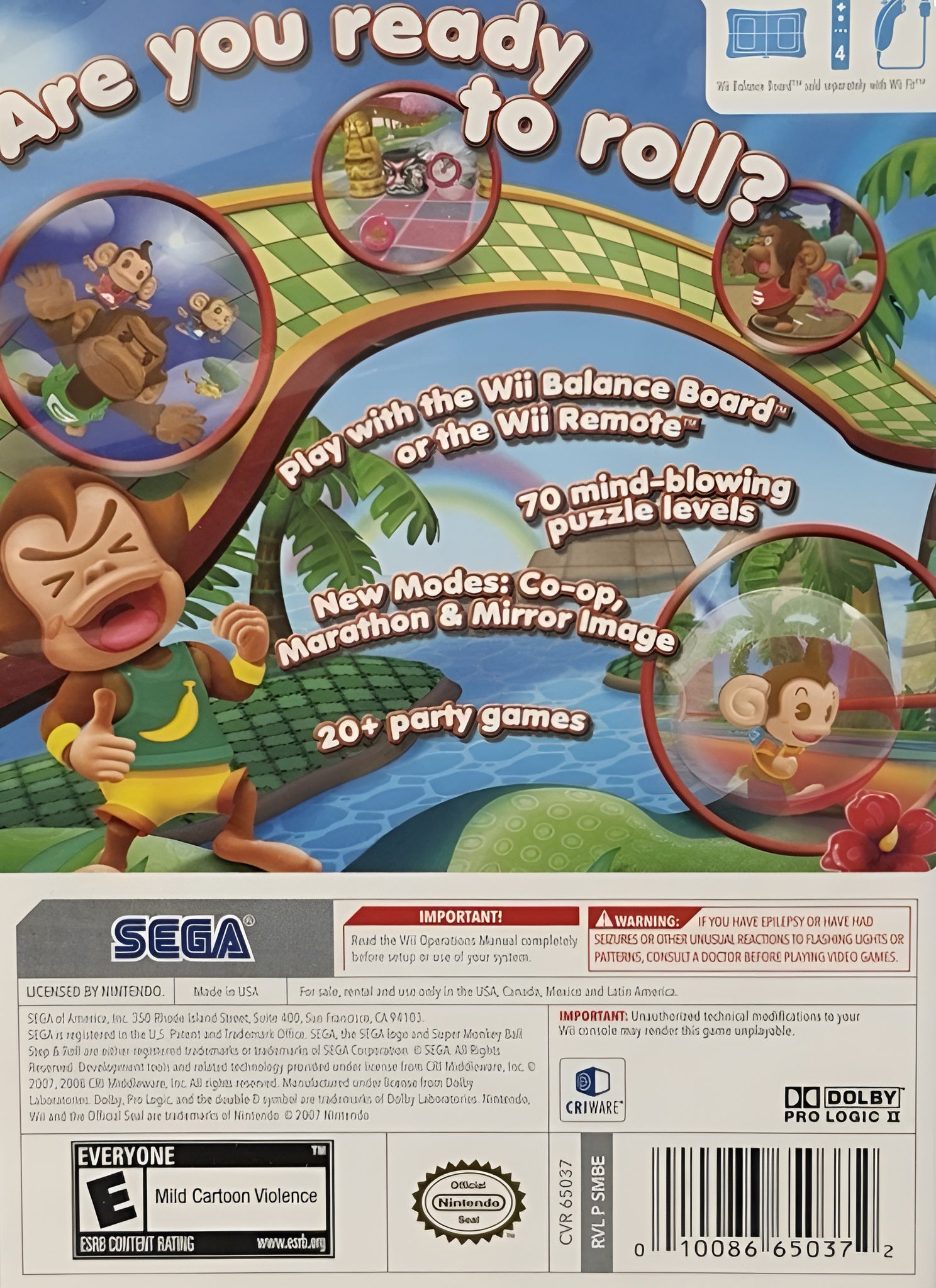 Super Monkey Ball: Step & Roll Wii - Video Game - Used - CaveGamers - Image 2